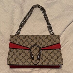 Gucci Dionysus Beige and Red Shoulder Bag